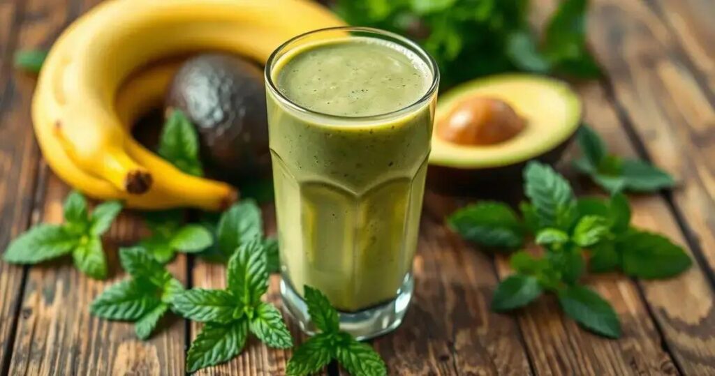vitamina de banana com abacate