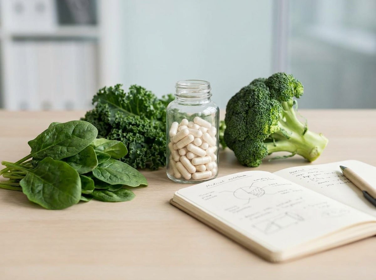Cápsulas e alimentos verdes relacionados à avaliação nutricional da vitamina B12